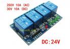 Relay&Relay Module 4-channel relay module expansion board high level trigger  5V/9V/12V/24V factory