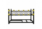 Rig frame VEDDHA Aluminum Stackable Open air Computer Rack 6 GPU frame case V3C 6gpu rig frame un-assemble factory