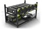 Rig frame VEDDHA Aluminum Stackable Open air Computer Rack 6 GPU frame case V3C 6gpu rig frame un-assemble factory