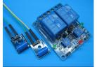 2-way normally closed relay module plus the shock sensor module, multi-function module combo
