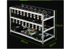 19GPU Rig Rack Aluminum Stackable Min er Case Open Air Frame 