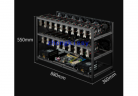 Rig frame 19GPU Rig Rack Aluminum Stackable Min er Case Open Air Frame  factory