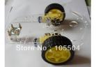 Smart Cars Deceleration DC motor + supporting wheels , a / smart car chassis, motor / robot car wheels factory