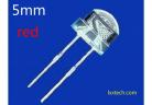 5MM red straw hat straw hat big red LED, light-emitting tube astigmatism